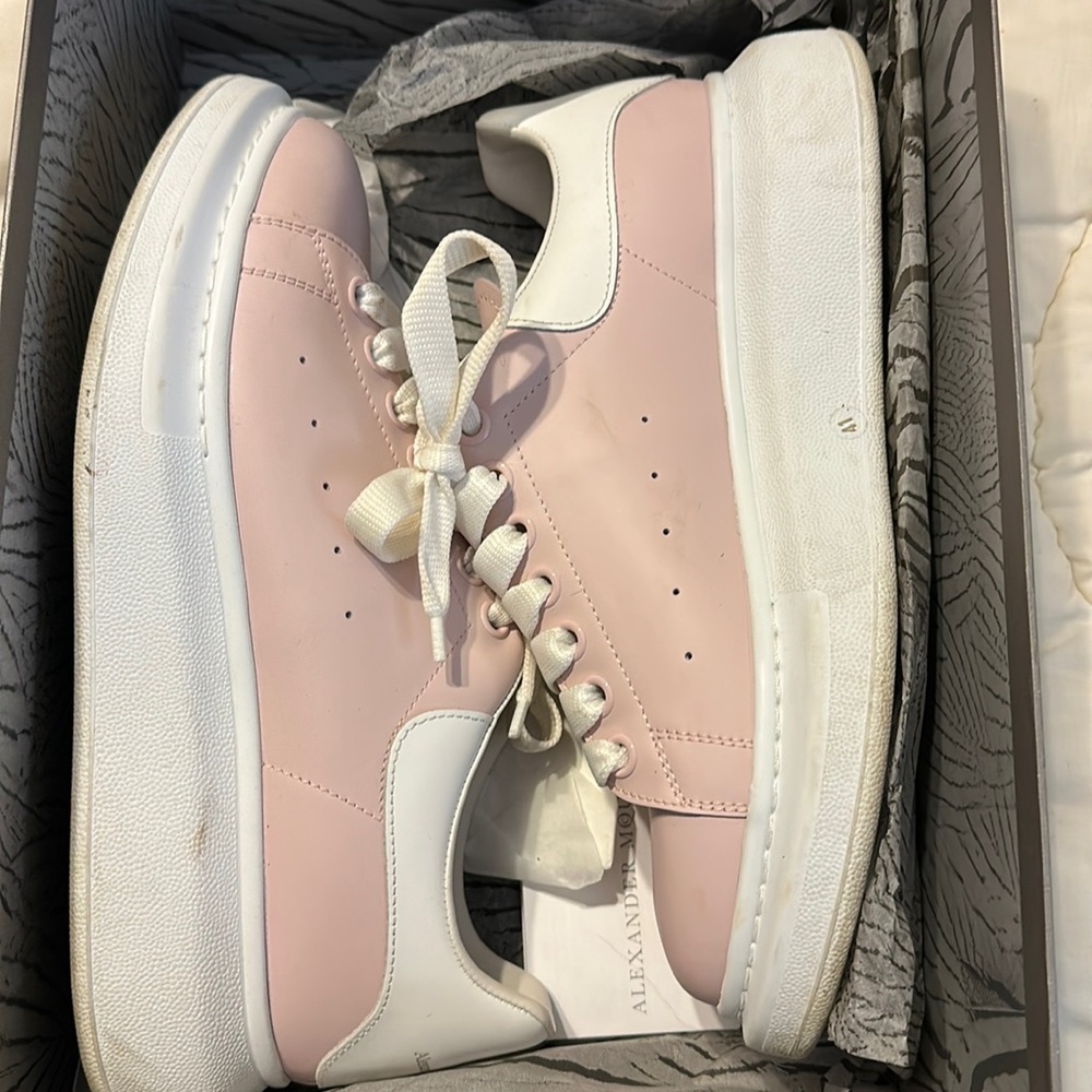 Pink and white Alexander McQueens size 41